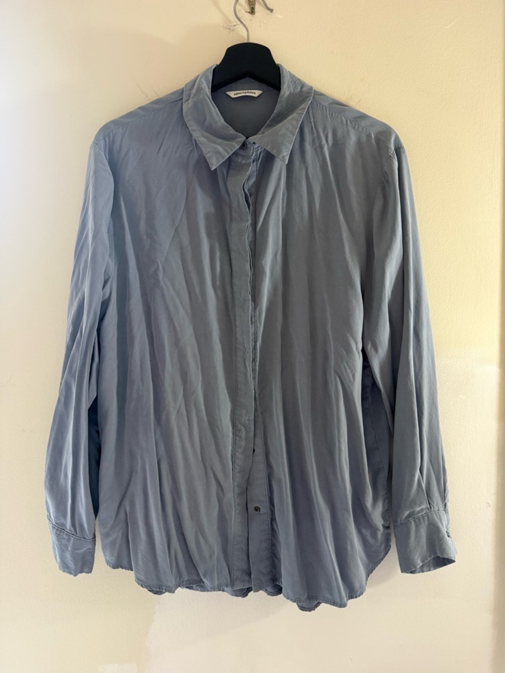 Atmosphere Light Slate Blue Button-Up Shirt